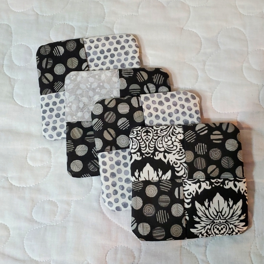 Handmade Fabric Coasters, Set of 4